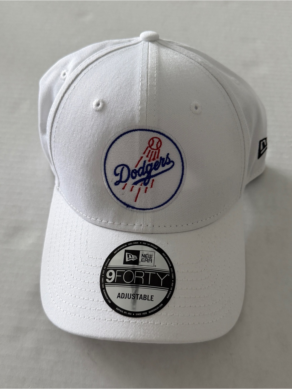 New Era 9FORTY LA Dodgers White Adjustable Hat